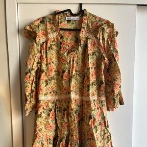 Zara Floral Ruffle Dress